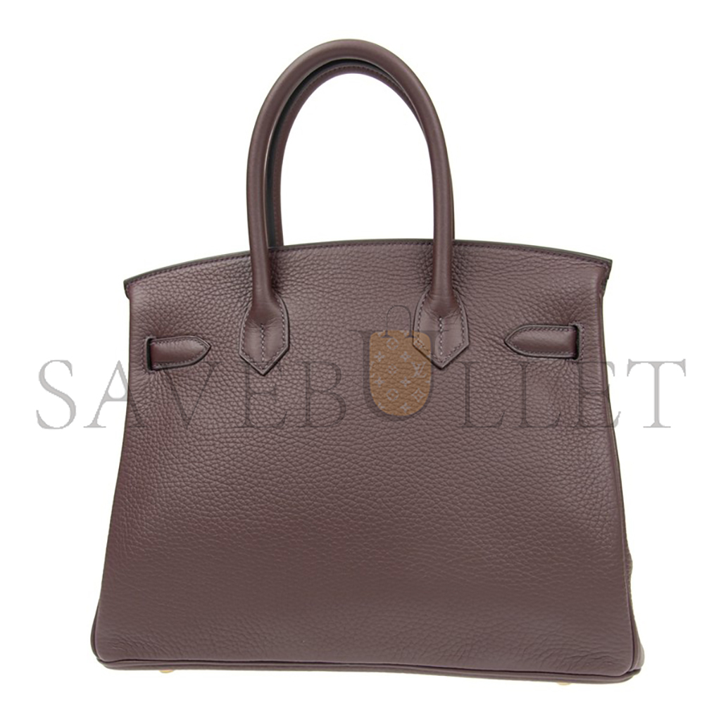 HERMES MASTER BIRKIN 25 TOGO LEATHER CERAMIC COLOR HIGH-END LUXURY GOLD BUCKLE HANDBAG BK300GTCGP5297 (25*20*13cm)